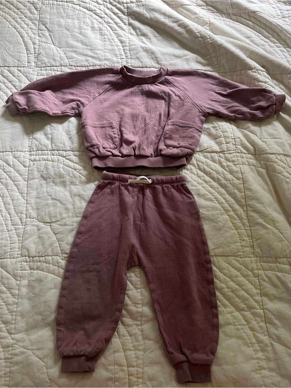 Quincy Mae Mauve Sweatshirt & Pants Set